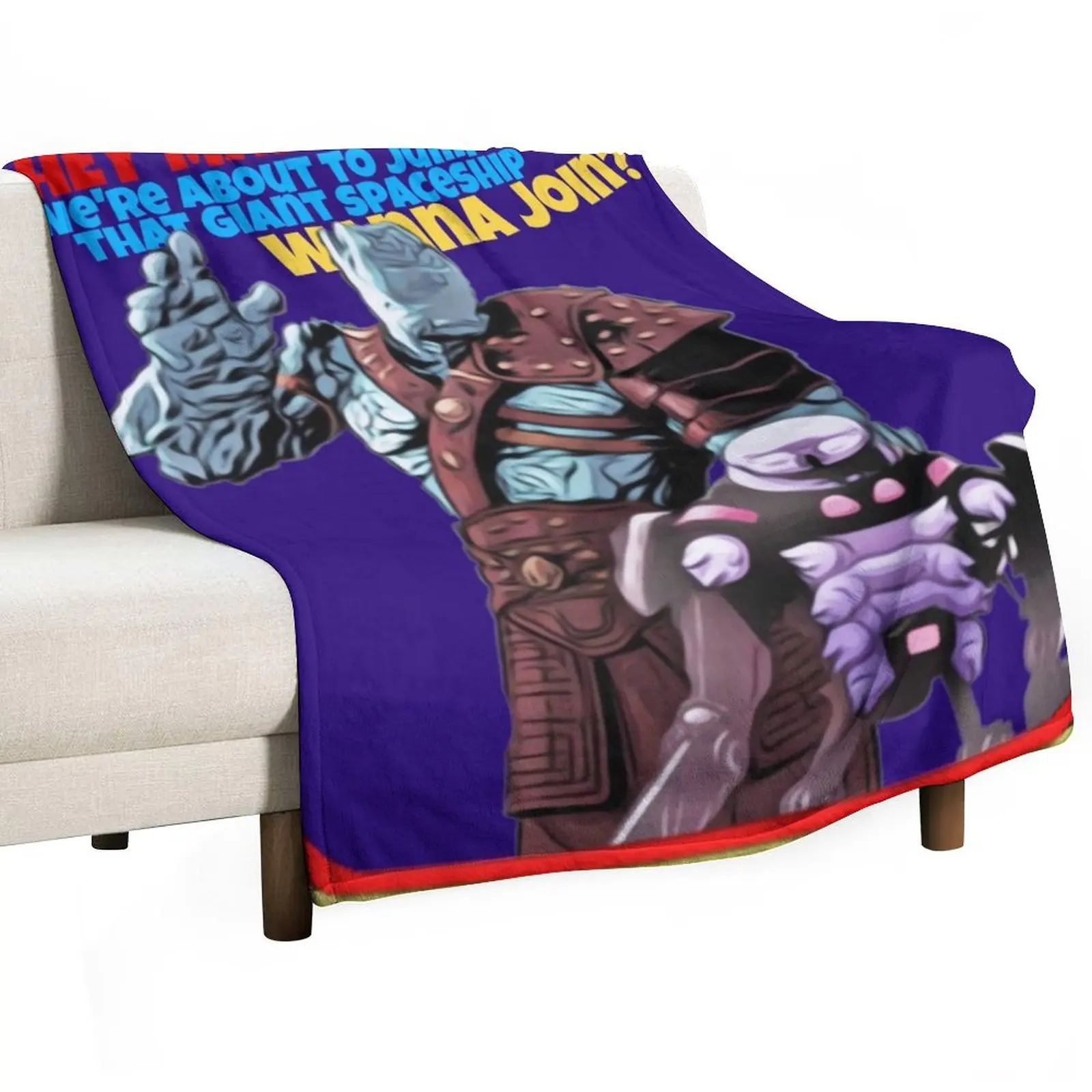 Hey Man. We're About to Jump on That Giant Spaceship. Wanna join? - Korg Throw Blanket Baby Blankets