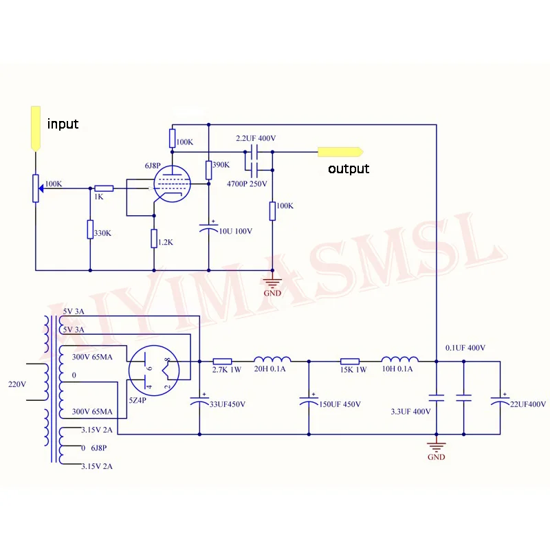 AIYIMA-rectificador de tubo SMSL 717A 5U4G, preamplificador de tubo de vacío hecho a mano puro, sin ruido, fondo ALPS, preamplificador de tubo de caja de madera maciza