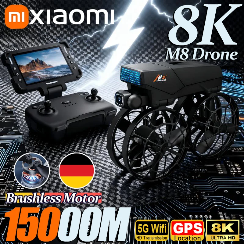 

Xiaomi M8 Drone 8K Aerial HD Dual Camera Photography Intelligent Obstacle Avoidance Brushless Power 5G WIFI GPS Return Drone