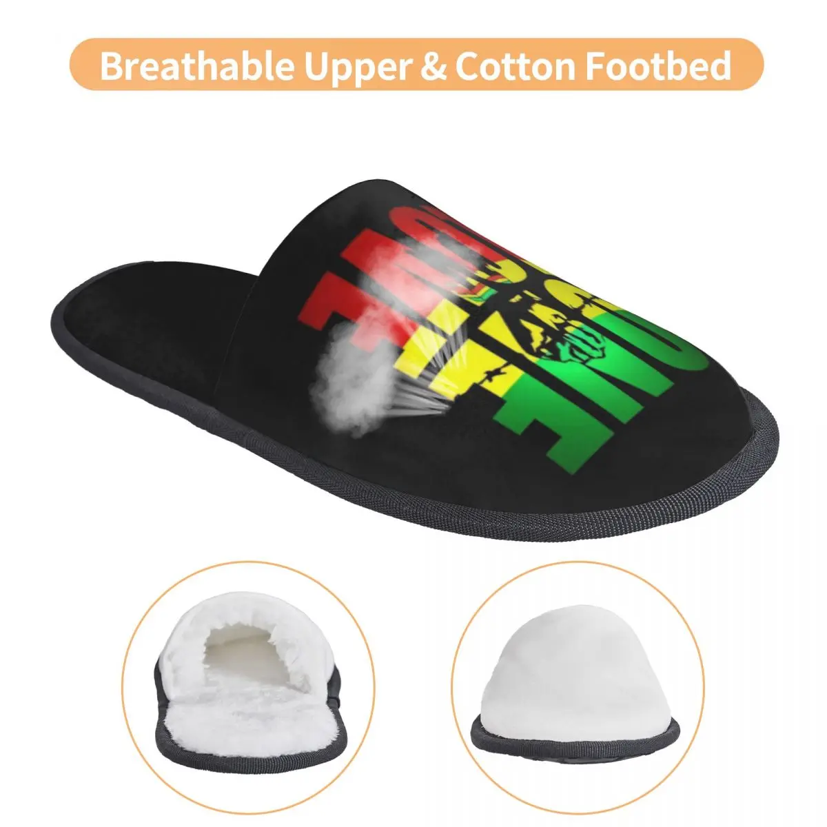 Pantofole da casa personalizzate One Love Jamaica Reggae da donna comode scarpe slip on spa in memory foam