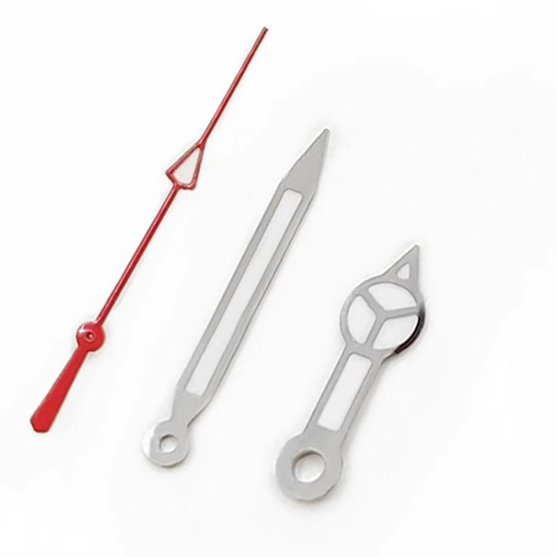 Manecilla de reloj plateada para Casio MDV-106, puntero luminoso verde para el juego de manecillas de reloj de movimiento