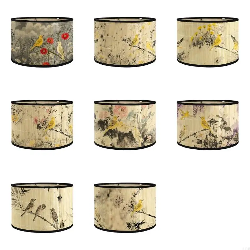 E27 Bamboo Lampshades Wall Light Cover Table Light Shade Elegant Decorative Lighting Accessories Enduring M4YD