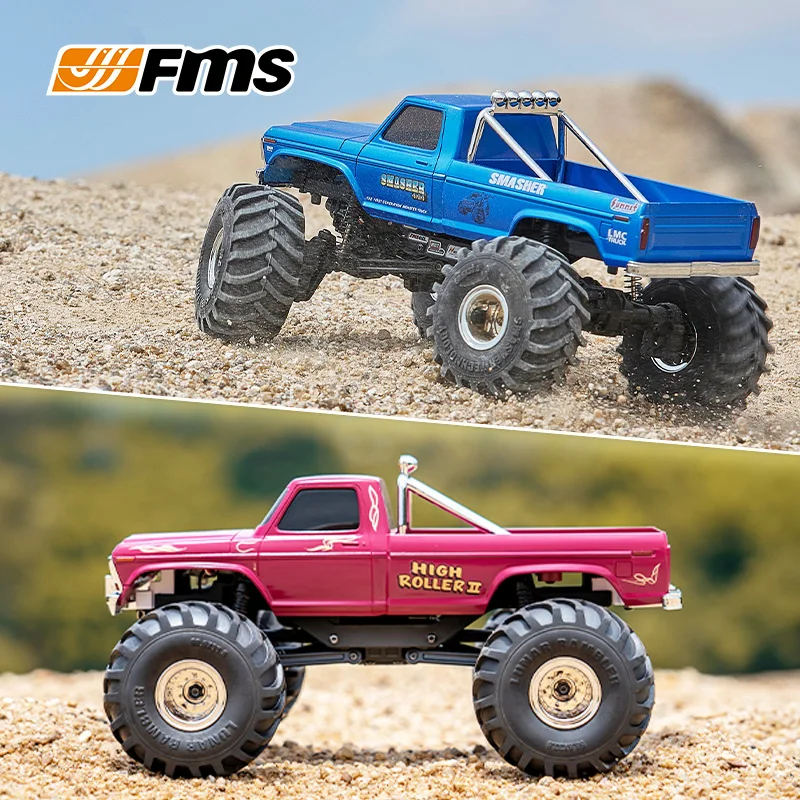 FMS Crusher 1/24 Mały samochód wspinaczkowy Dwubiegowy terenowy zdalnie sterowany pojazd zdalnie sterowany Model ciężarówki z napędem na cztery koła