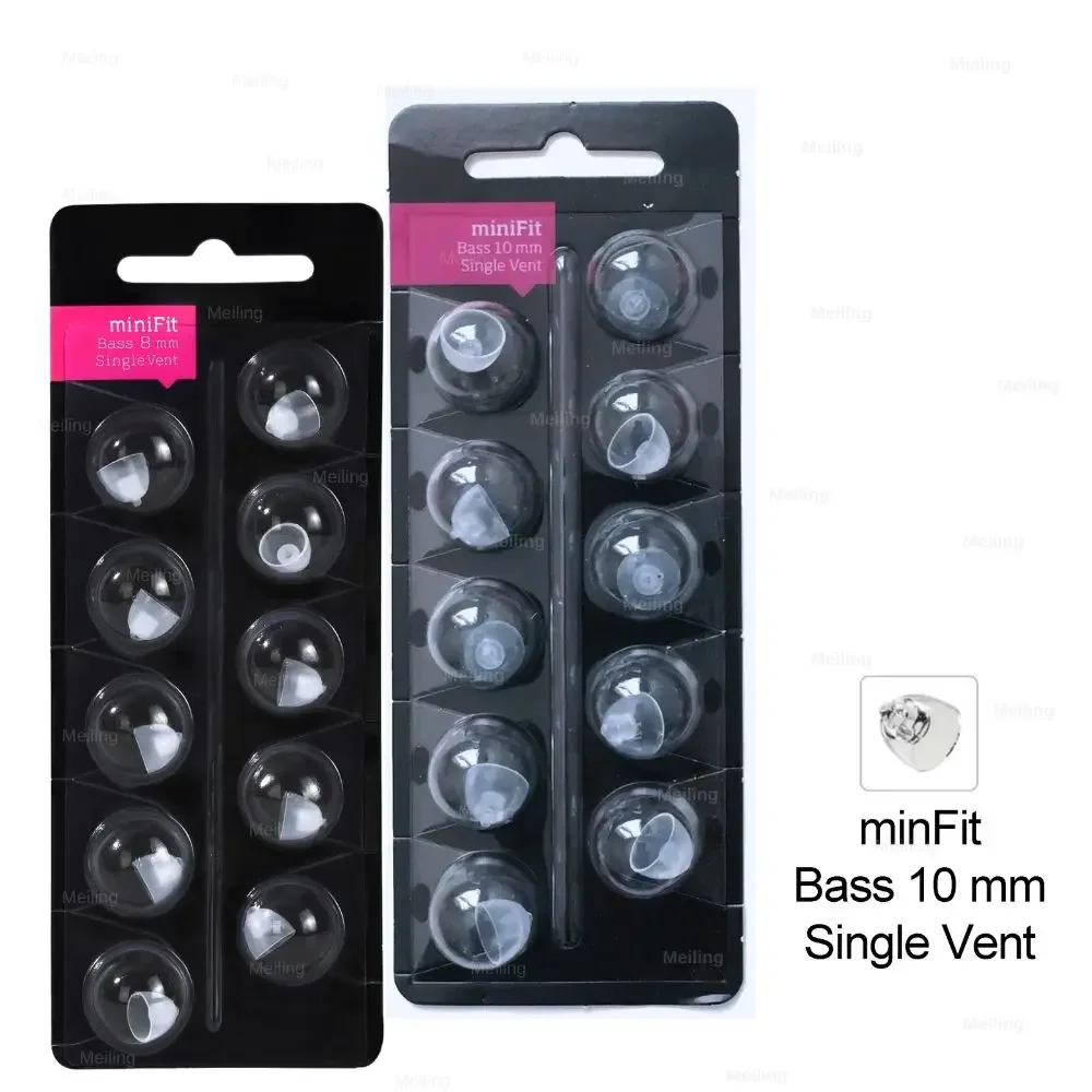 

Oticon Minifit Single Vent Bass Domes (8mm/10mm) | Universal Replacement Supplies for Oticon Hearing Aids