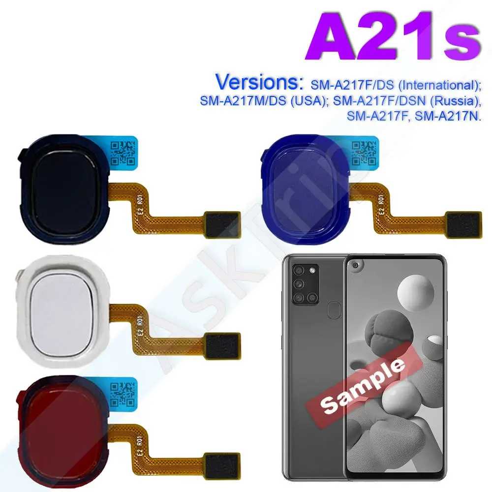 Aiinant Phone Back Button Finger Scanner Fingerprint Sensor Flex Cable For Samsung Galaxy A20 A20E A20S A21 A21S Phone Parts