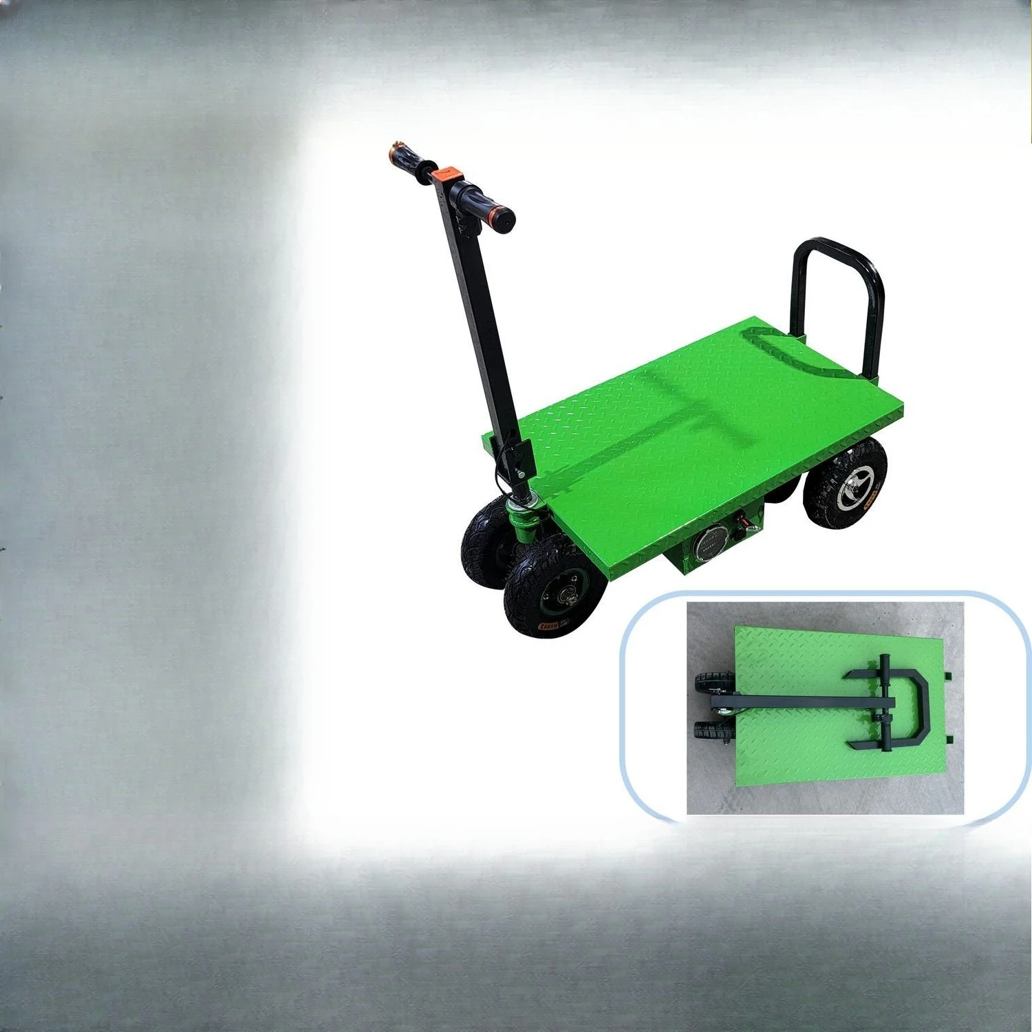 شاحنة كهربائية قابلة للطي بأربع عجلات، شاحنة مسطحة عالية الطاقة