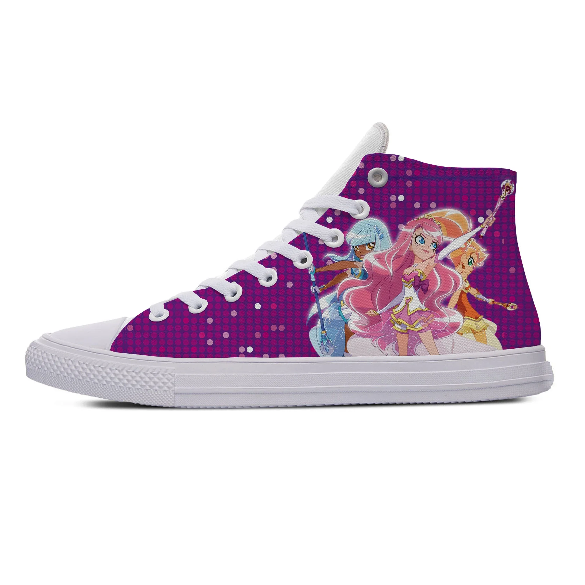 

Summer Anime Cartoon LoliRock Cute Fashion Casual Shoes High Top Breathable Lightweight Sneakers Men Women Latest Board Shoes