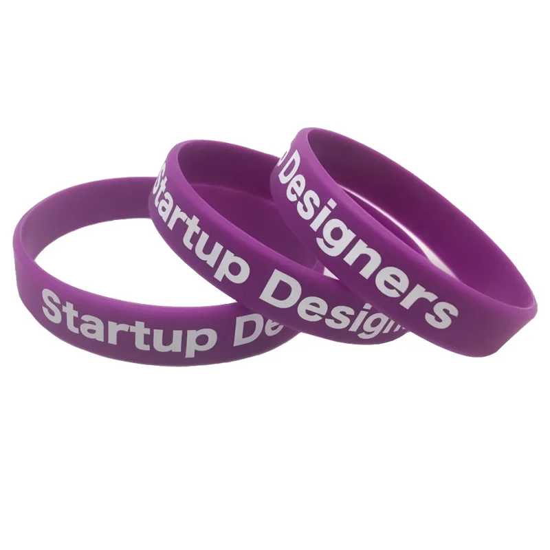 

YERLLSOM 200pcs/Lot Promotional Business Item Pattern Engraving Your Logo Rubber Bracelet Custom Wristband
