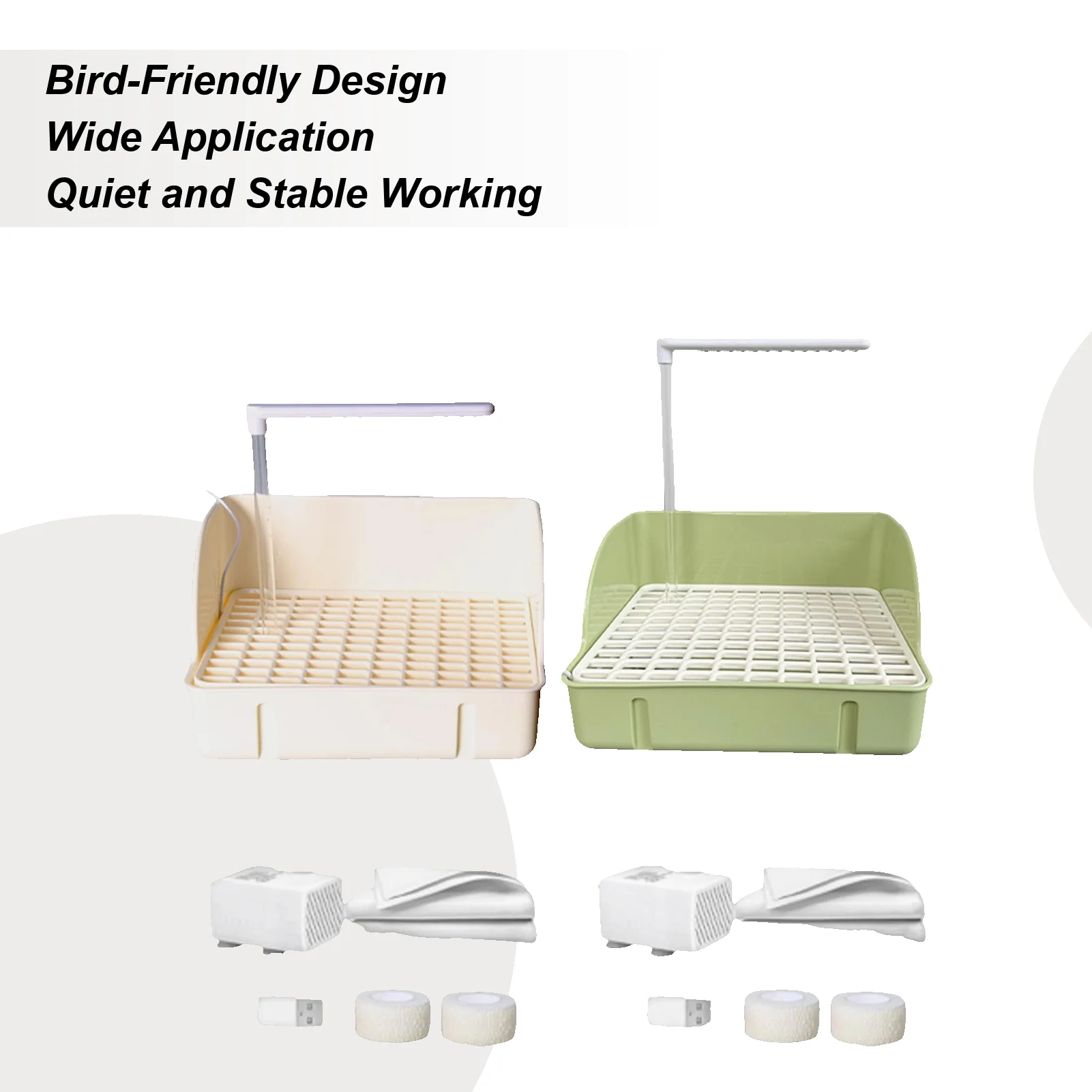 

Automatic Bird Bathtub Automatic Pet Bird Bath With Pump Spacious Design Parrot Bathing Container Pet Cage Accessory For Conures