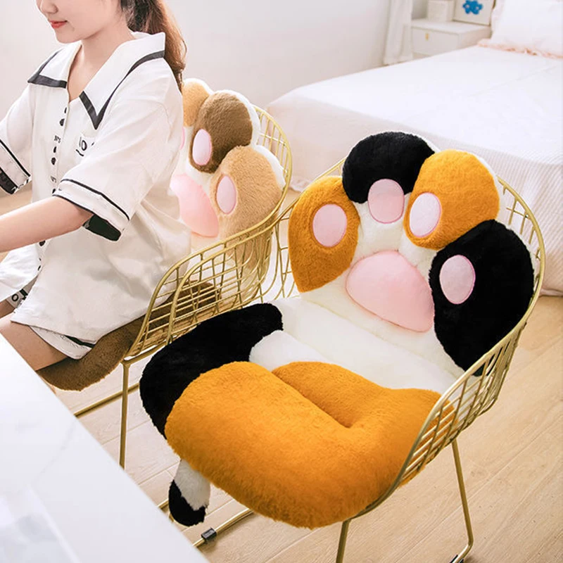 Kawaii Cat Paw Soft Plush Seat Cushion - Special Edition
