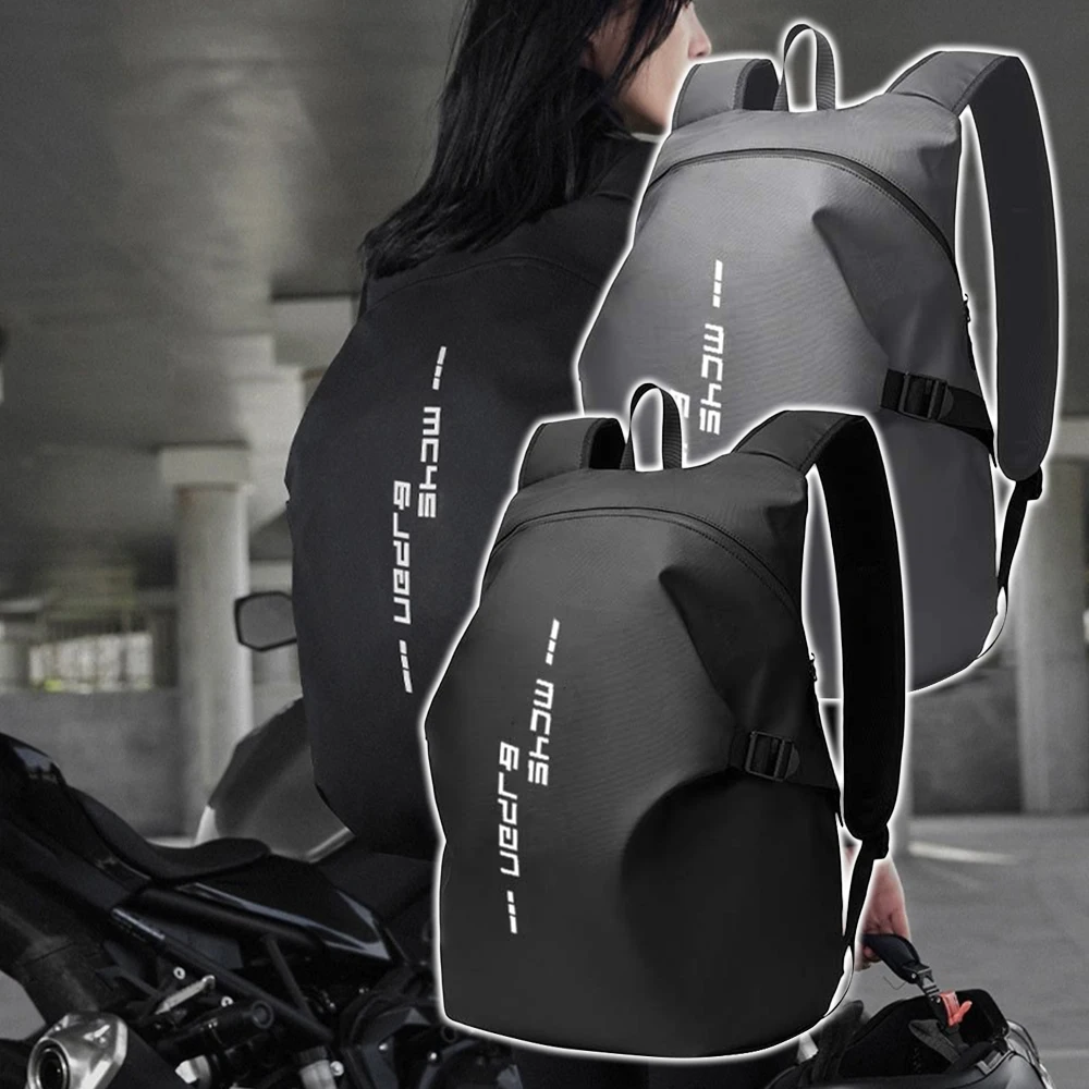 

New Large Capacity Helmet Backpack Waterproof Reflective Stripe Motorcycle Backpack Foldable Storage Bags