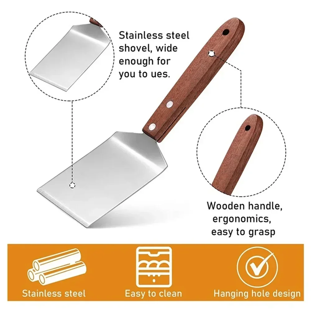 Rebanador de queso de acero inoxidable, máquina de afeitar de alta resistencia, pala multifunción, servidor plano para quesos blandos, semiduros y duros, Kitche