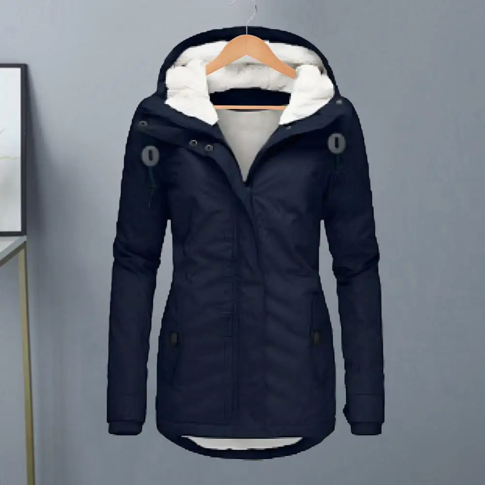 Women Coat Solid Color Fleece Warm Lady Coat Casual Winter Jacket Women's Clothing For Outdoor