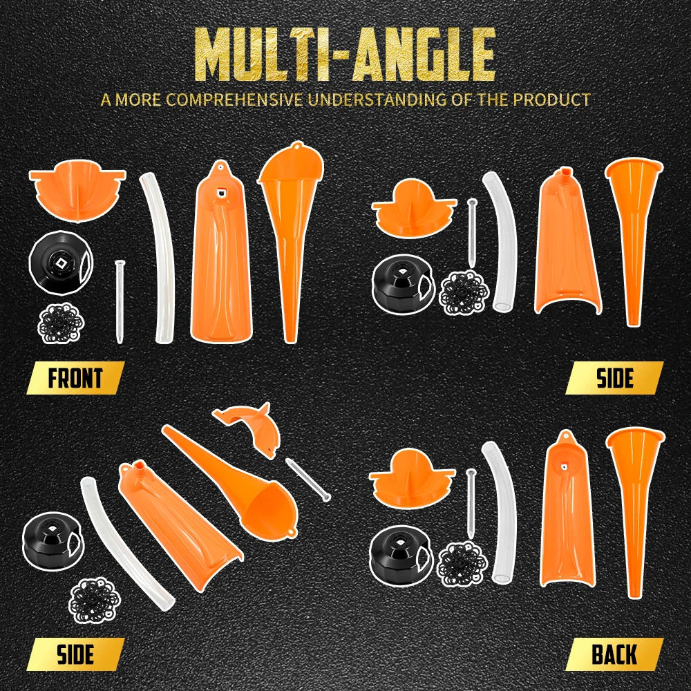 Motorcycle Oil Fill Funnel Cover Primary Case Funnel Wrench With 1105 Sealing O Rings  For Harley Softail Dyna Trike Touring FL