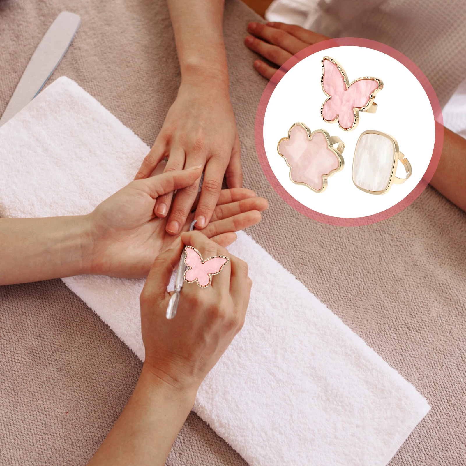 

3pcs Nail Display Board Painting Palette Color Mixing Tray Shine Plate Marble Design Manicure Pallet DIY Art Salon Use Nail Art