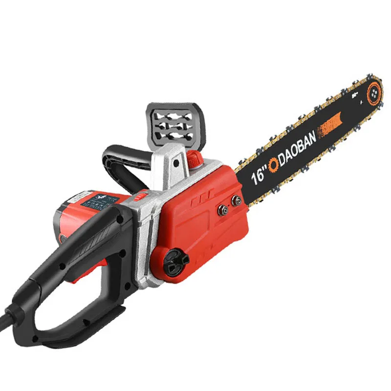 12/16 Inch High Power Corded Chainsaw 220V handheld AC household Brushless Electric Chain Saw for Wood Felling Cutting