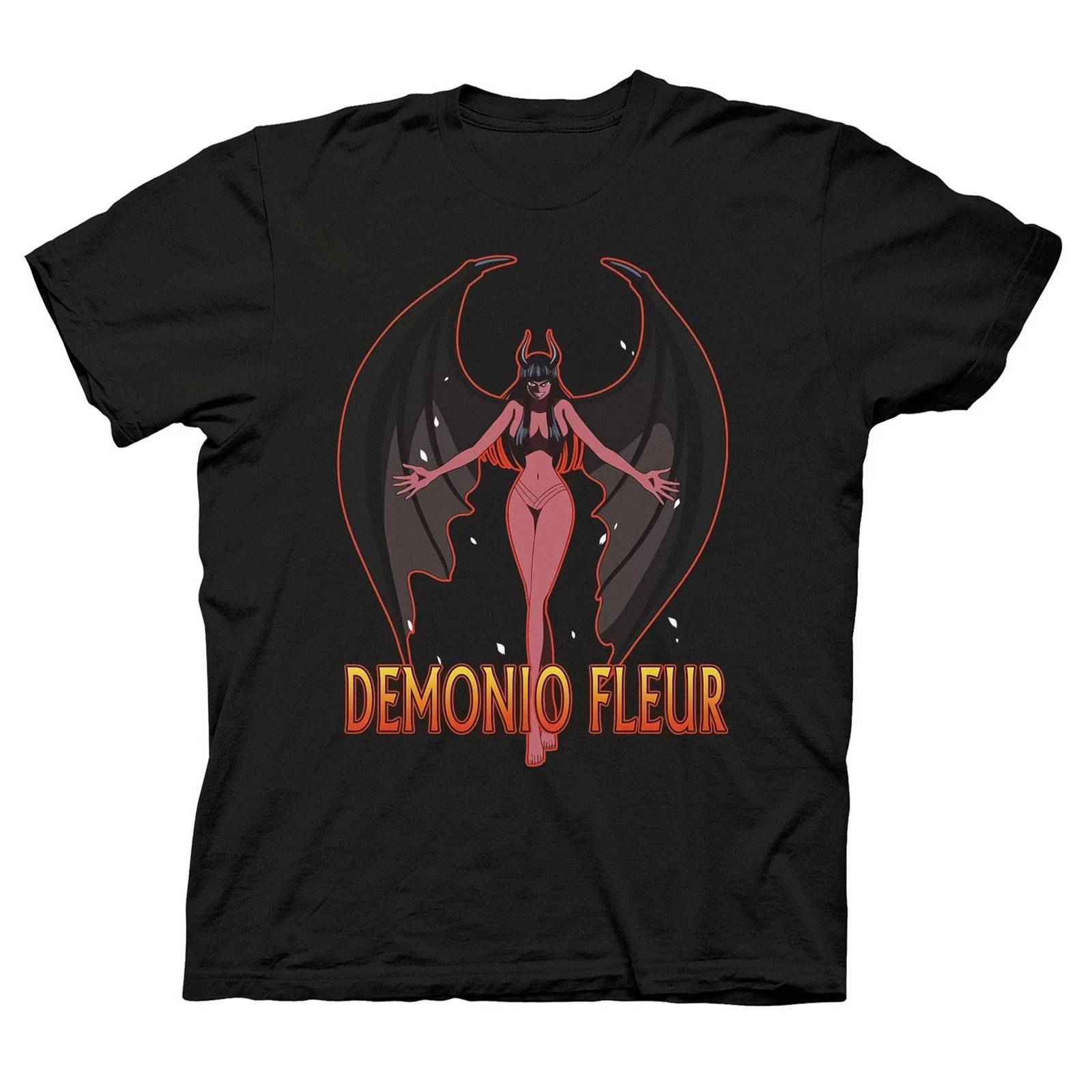 Sommer-Sonderangebot: Offiziell lizenziertes One Piece Demon Nico Robin Demonio Fleur Herren-T-Shirt mit Rundhalsausschnitt und kurzen Ärmeln