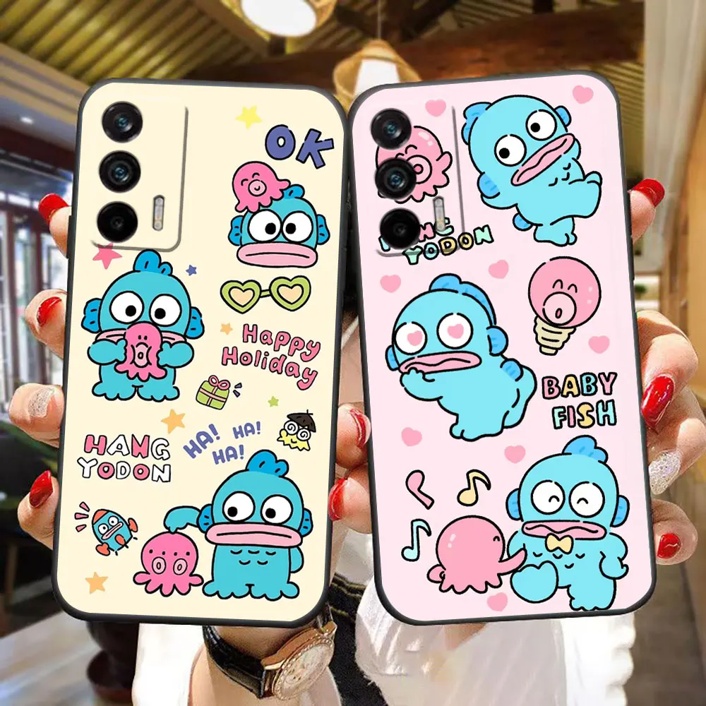 

Cute Baby Fish Hanton Monster Case For Realme C11 C15 C20 C21 C21Y C30 C30S C33 C35 C55 C53 C63 C65 GT NEO 2 NARZO 50 X50 Case