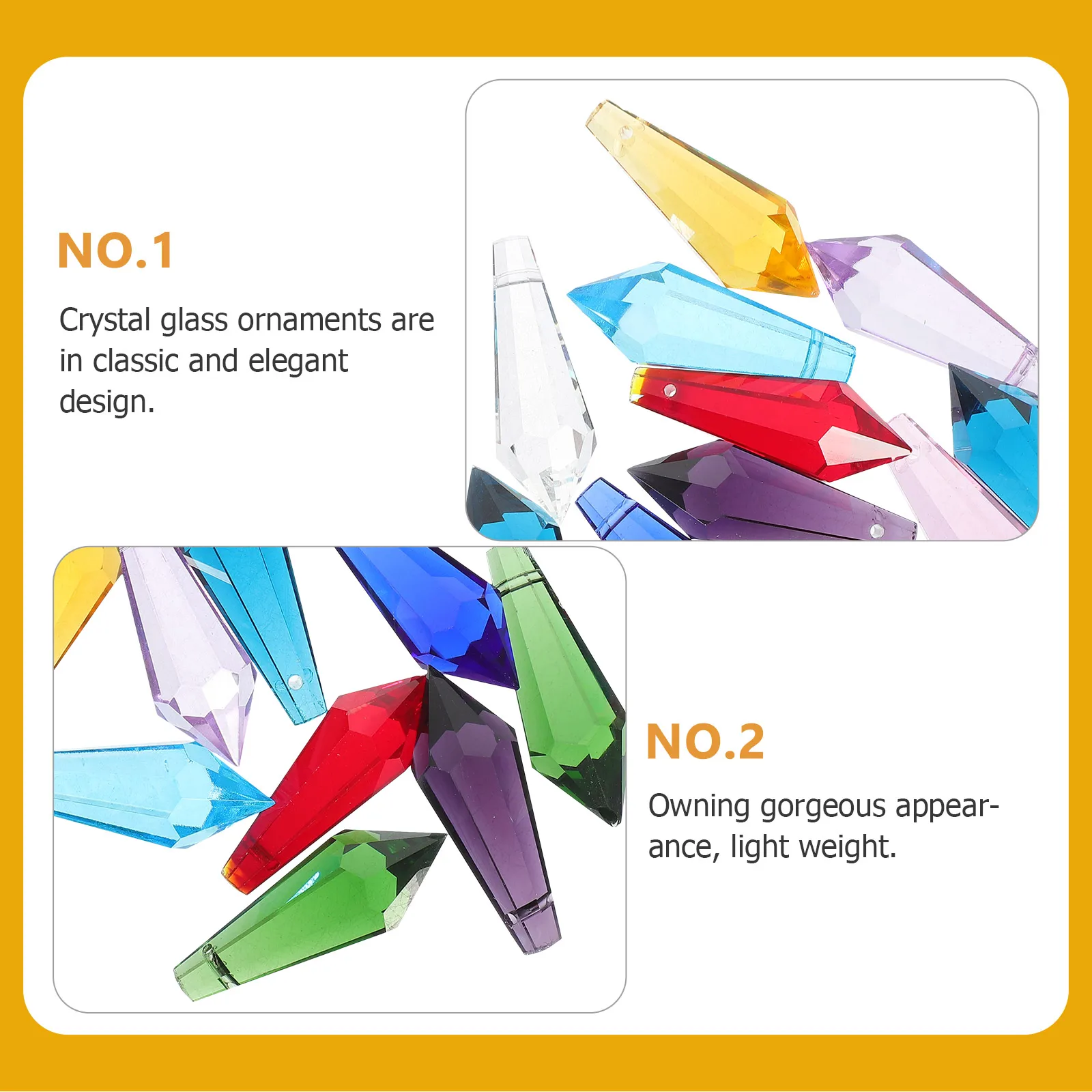 20 قطعة المعلقات الزجاج الكريستال الملونة معلقة المنشور ل الثريا ضوء ديكور الزفاف عيد الميلاد حديقة الشمس الماسك الديكور #5