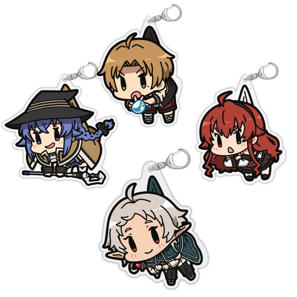 Anime Store Mushoku Tensei: Jobless Reincarnation Rudeus Greyrat Acrylic Cartoon Keychain Pendant Ornamen Fans Gifts About 6cm