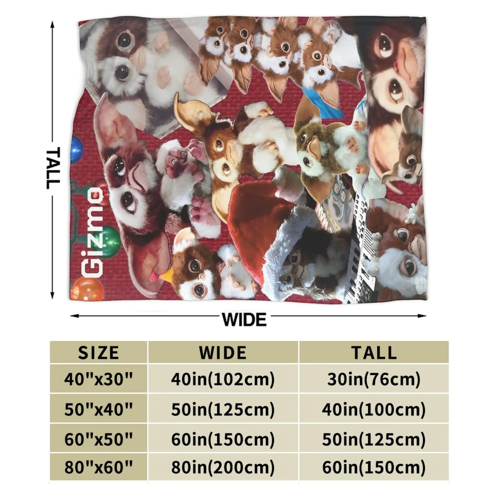 Gizmo Mogwai الوحش Gremlins الفانيلا بطانية للمنزل ديكور طائرة السفر الجمالية المفرش أريكة غطاء سرير #6