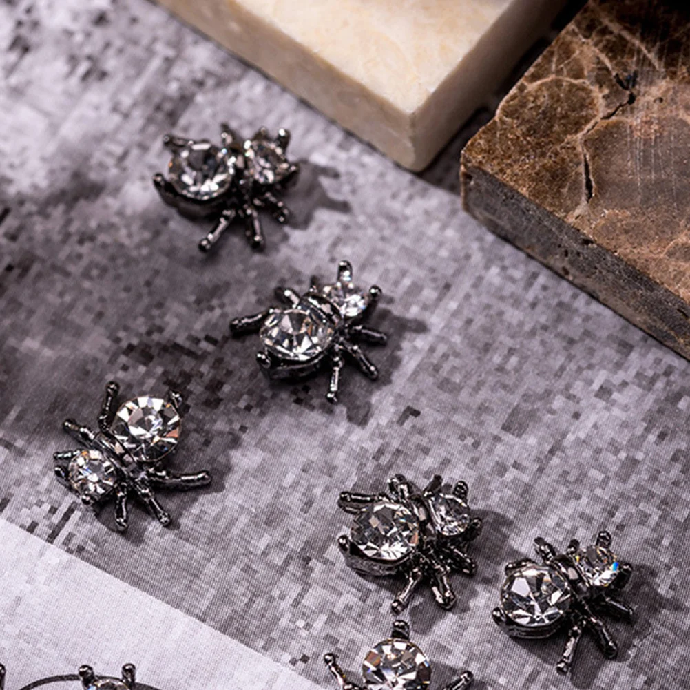 

20Pcs Spider Nail Charms Alloy Durable Lightweight Sturdy for Halloween Party DIY 3D Nail Art Decorations Halloween Charms