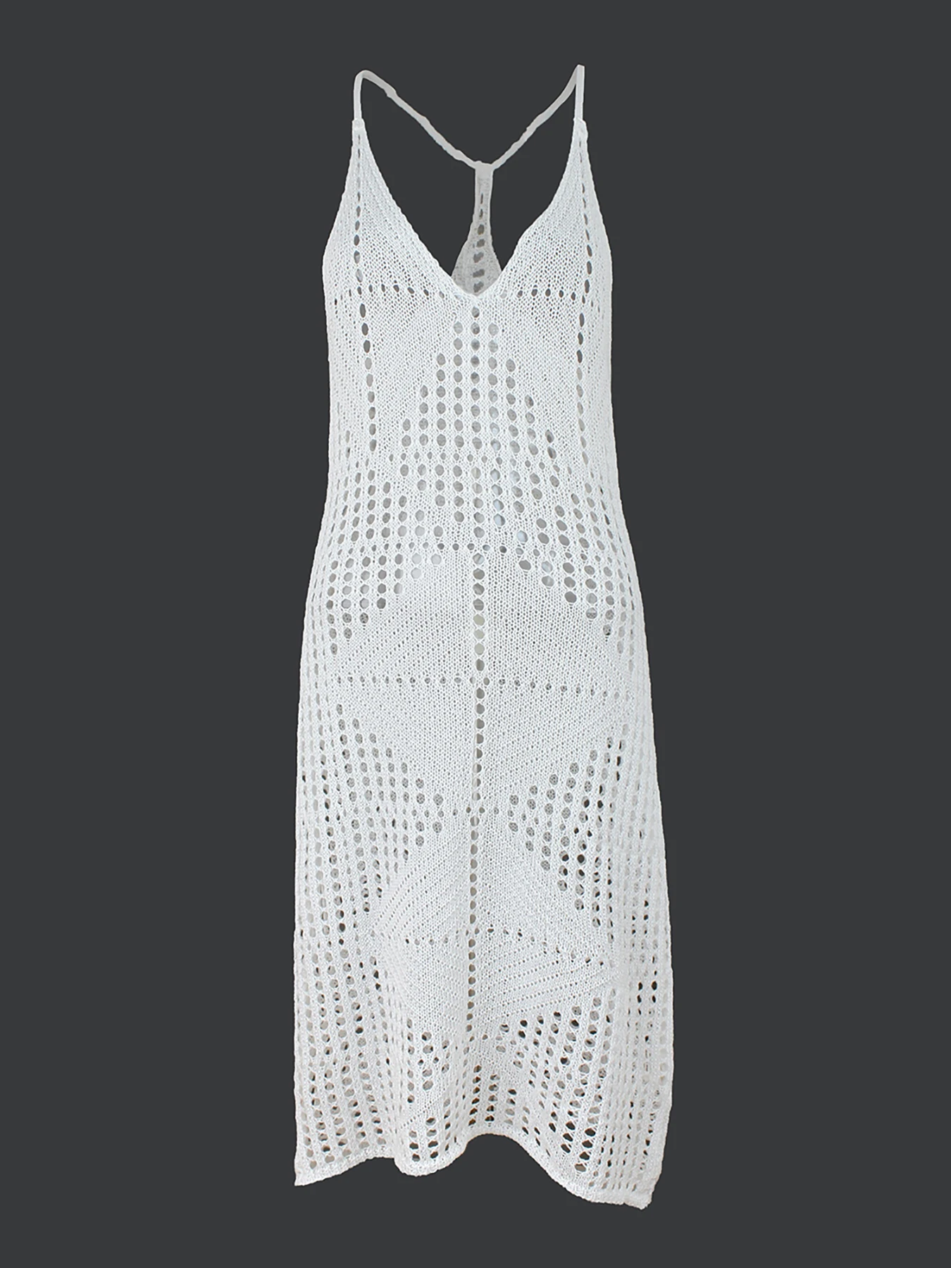

Sweater camisole vest V-neck pullover hollow knit dress for summer