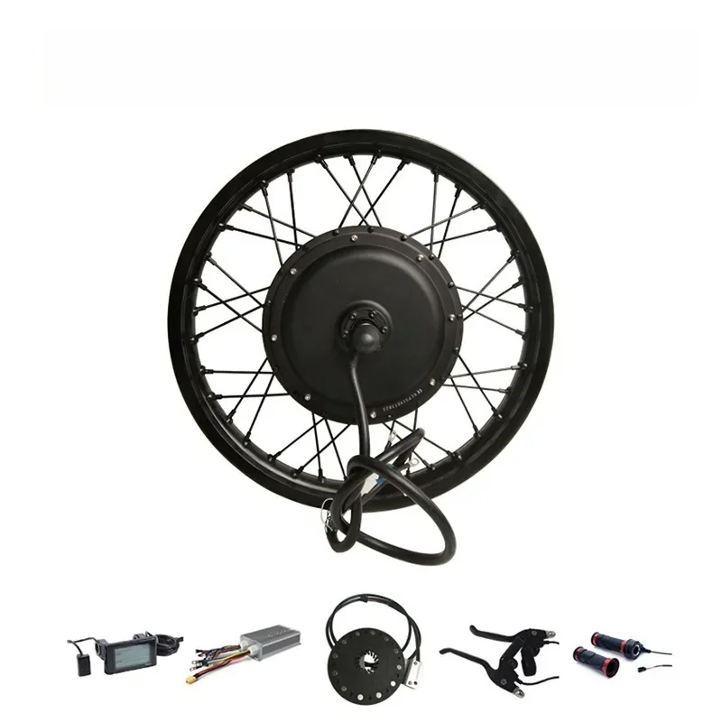 3000W Rear Hub Motor Wheel Kit for E-Motorcycle E-Bike,48V-72V 60A Controller,S830/SW900 Display,7S Freewheel,Off-Road DIY
