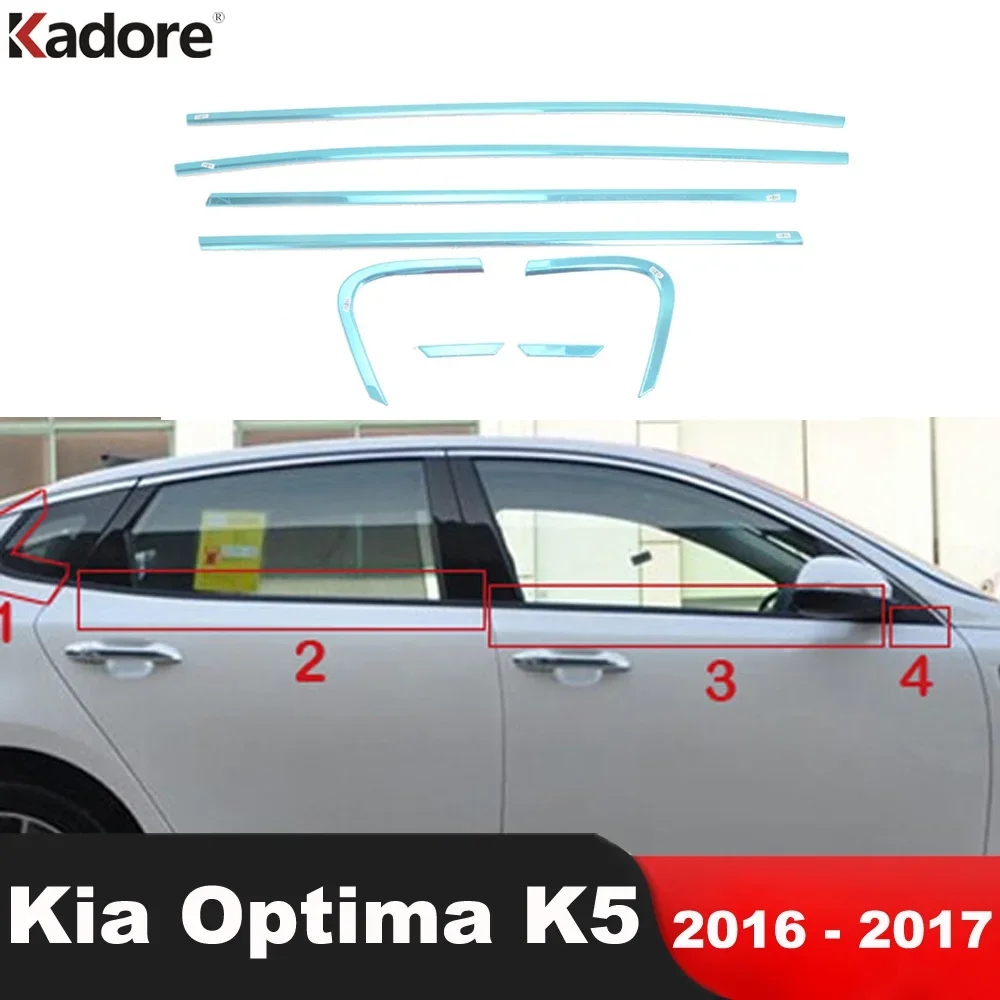 

Нижняя накладка на порог для Kia Optima K5 2016 2017, рамка окна из нержавеющей стали, декоративная полоса, автомобильные аксессуары