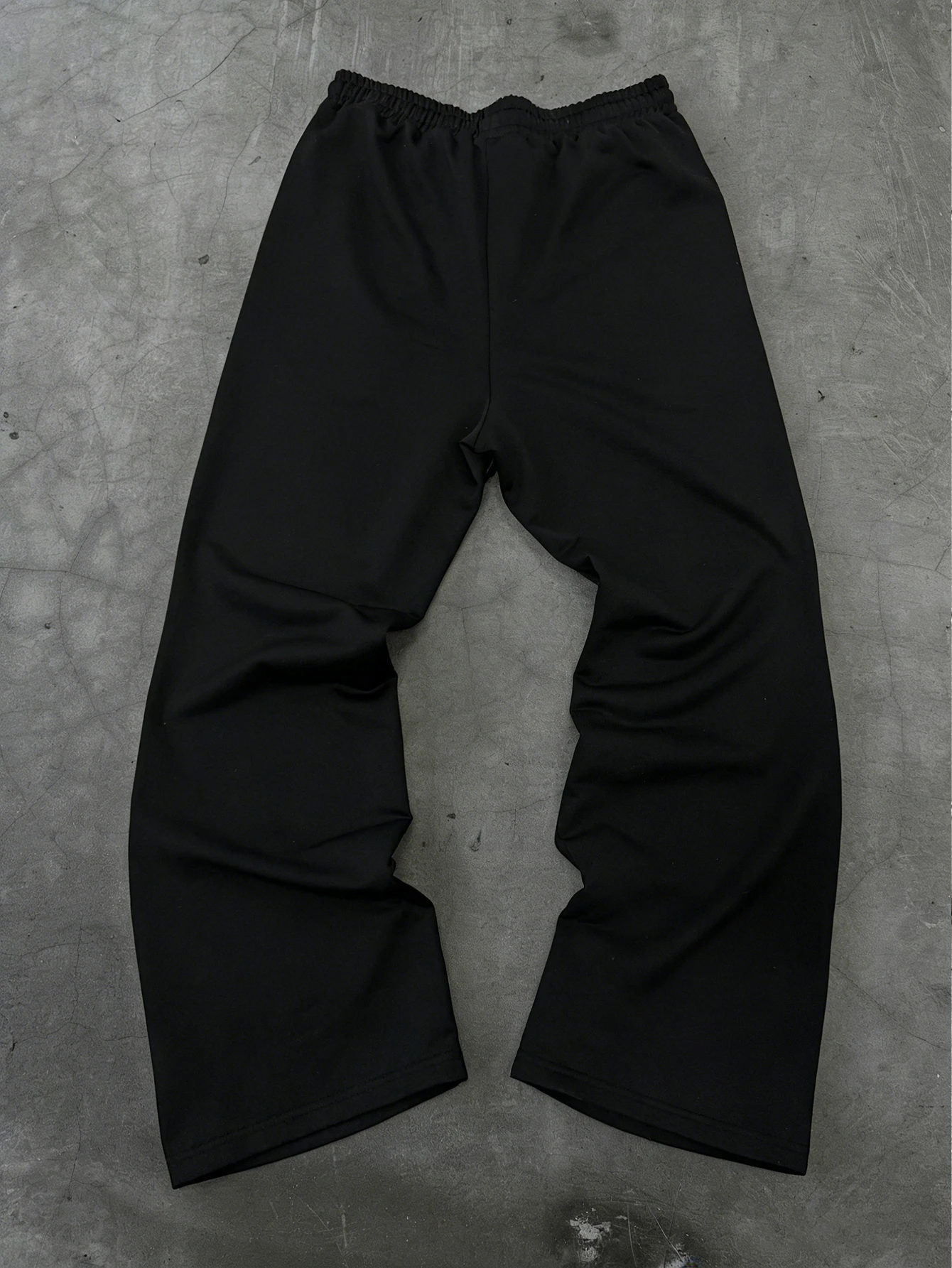 Men Baggy Sweatpants, Vintage Samurai Blade Japanese Text Asymmetrical Double‑Side Print Drawstring Loose Wide Leg Jogger Pants