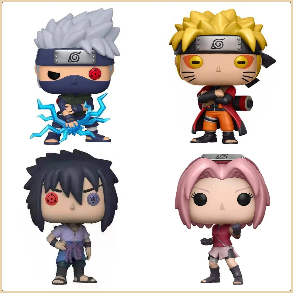 

Funko Pop NARUTO Action Figures Uchiha Sasuke Haruno Sakura Hatake Kakashi Anime Characters Periphery Model Doll Toy Child Gift