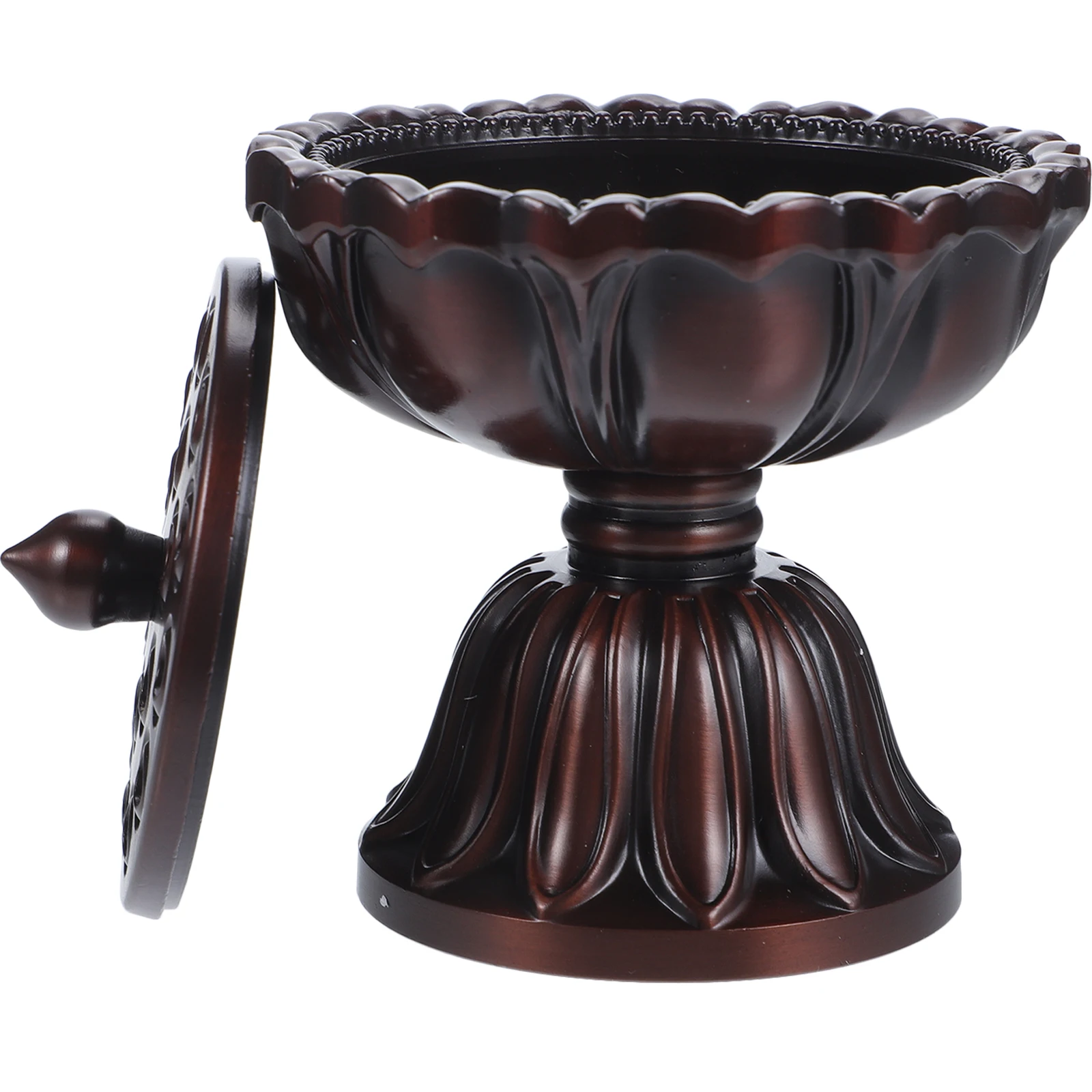 

Vintage Lotus Metal Censer Home Decor Desktop Ornament For Meditation Relaxation Bedroom Living Room
