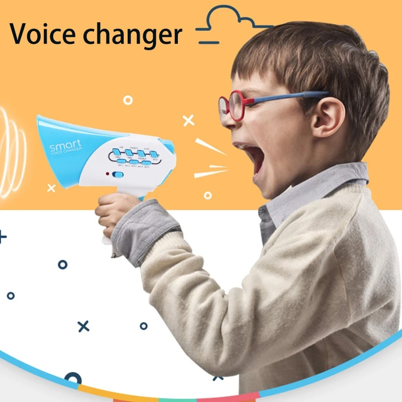 Portable Megaphone Musical Toy w/ 7 Voice Changer 5 DIY Remix Sound Classroom Family Party Gathering Props Girls Favor D5QA