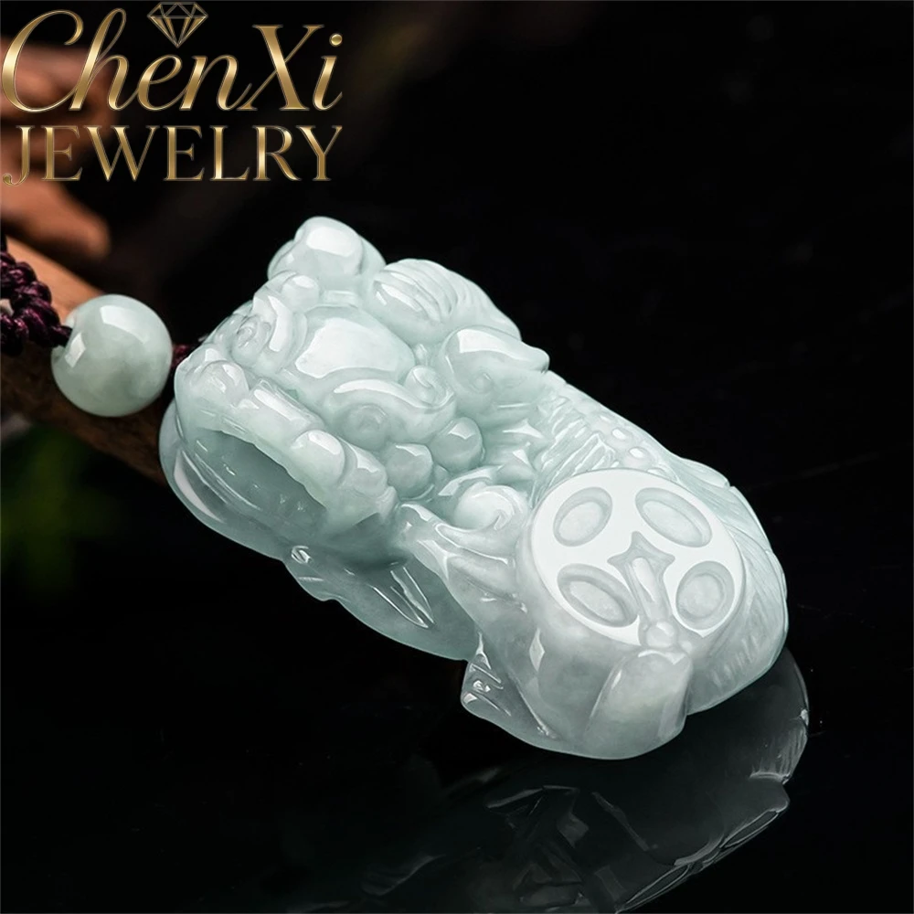 

Натуральный жадеитовый кулон Пи Сю из Мьянмы, класс А, с перламутровым блеском, бестселлер, модный, популярный, изысканный ювелирный подарок