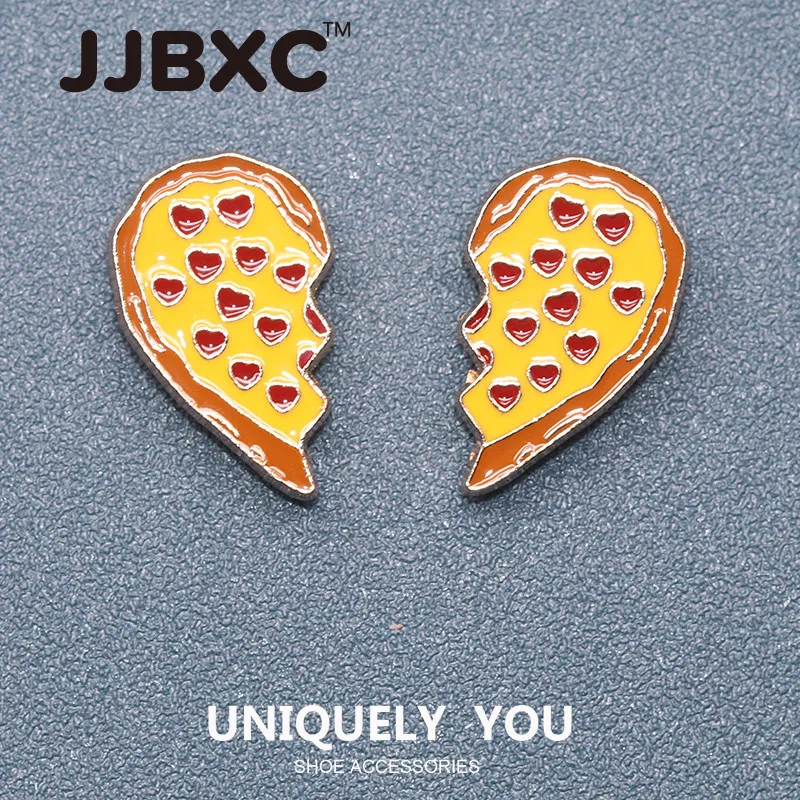 

JJBXC CHARM Shoe Buckle Shoe Accessories Metal Pizza DIY Fashion Shoes Accessories Suitable for cross Shoes