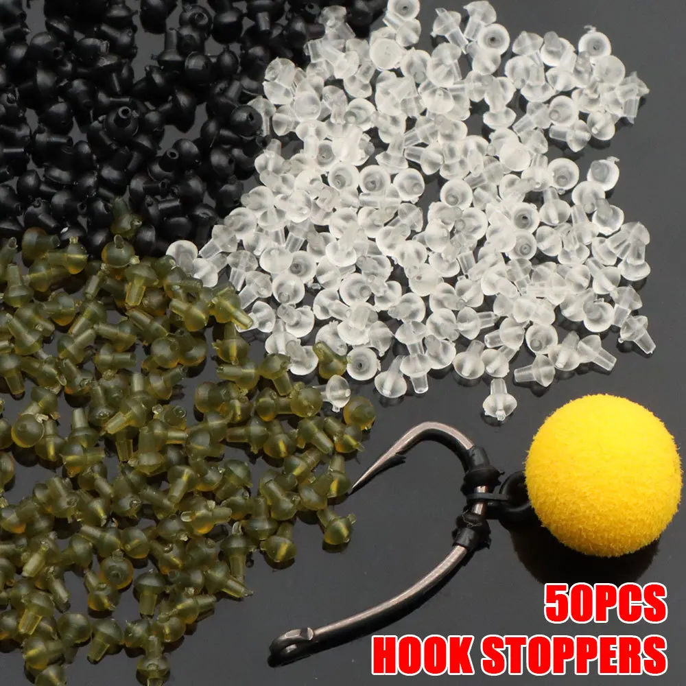 

Yi Yi 20pcs Bait Screws with Oval Link Loop Swivels 50pcs Hook Stops Rubber Shank Beads for Carp Fishing Terminal Rig Tackle Set