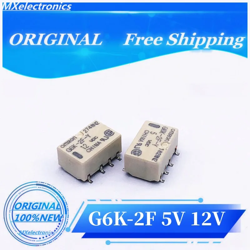 

Бесплатная доставка 10 шт./лот G6K-2F-Y-12VDC G6K-2F-Y-5v G6K-2F 8PIN 1A НОВЫЙ100%