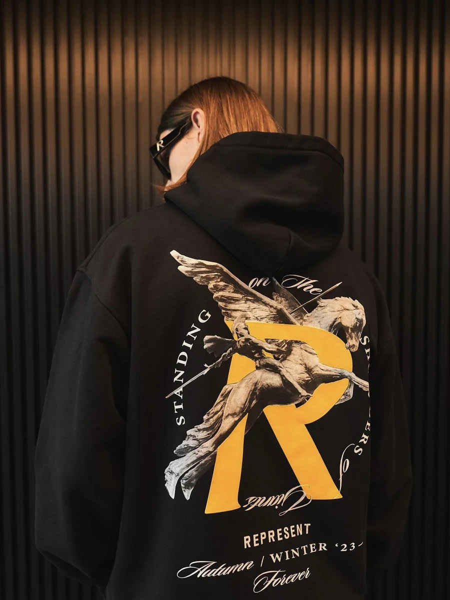 

Мужская толстовка YDO American Small Trendy Brand из чистого хлопка свободного кроя с принтом, молодежная, осенне-зимняя, модная