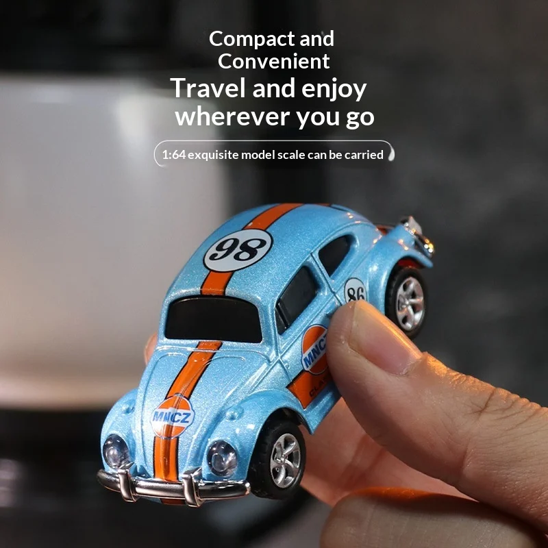 1/64 Mini dérive télécommande petite voiture télécommandée jouet sans fil Mini rétro Simulation coccinelle alliage modèle garçon jouet voiture