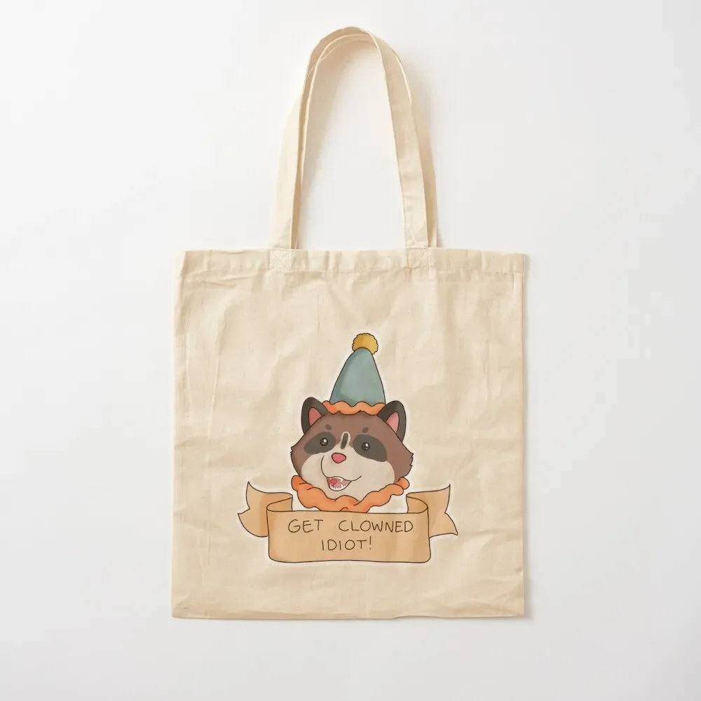 Get clowned, idiot! Tote Bag female bag tote bag screen shopping bags foldable