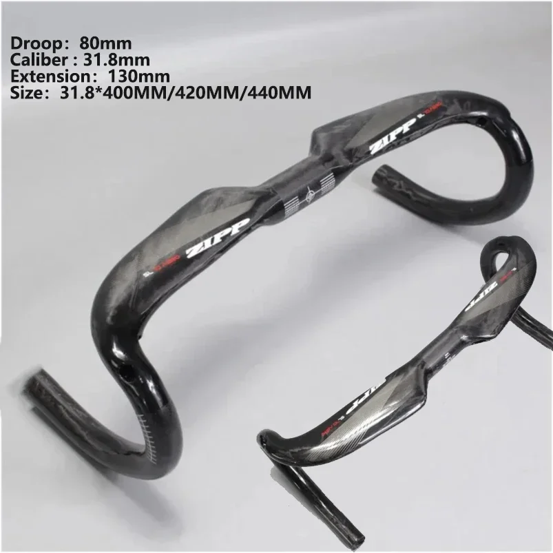 2024 Full Carbon Bicycle Handlebar  UD Road Bike Handlebar Stem Handle Playing  Matte Gloss Carbon Handlebar 400/420/440mm