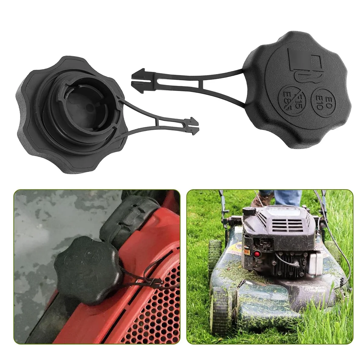 594061 Gas Cap Replacement Fit for Lawn Mower, Fuel Tank Cap for & Stratton 675Exi 725Exi Engine Gas Tank Cap 1Pc