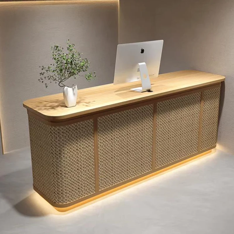 Simple Design Modern Reception Desk Business Counters Checkout Shop Reception Desks Cash Register Office Furniture Receptie LLRD