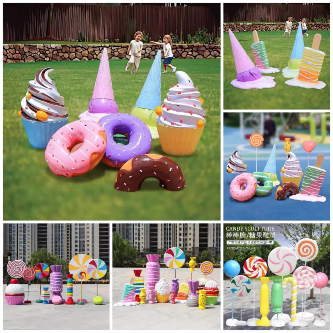 

Simulation ice cream donut fiberglass ornament