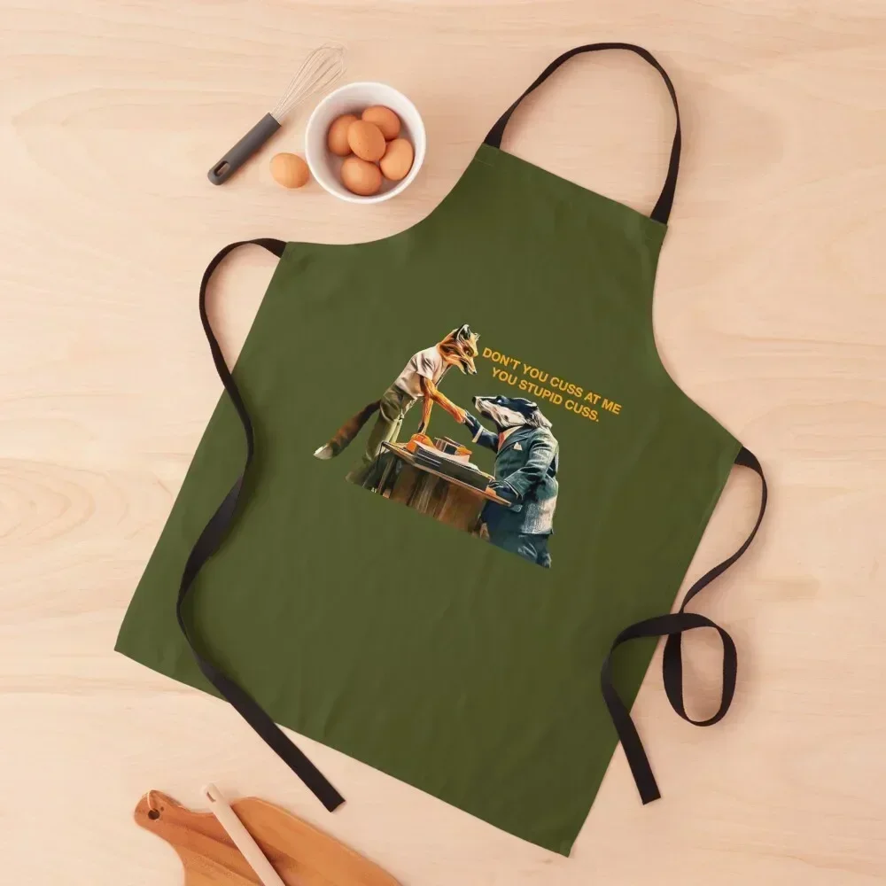 

Fantastic Mr. Fox - Cuss Apron Things For The Home Waterproof Kitchen For Women Teacher for women with pocket Apron