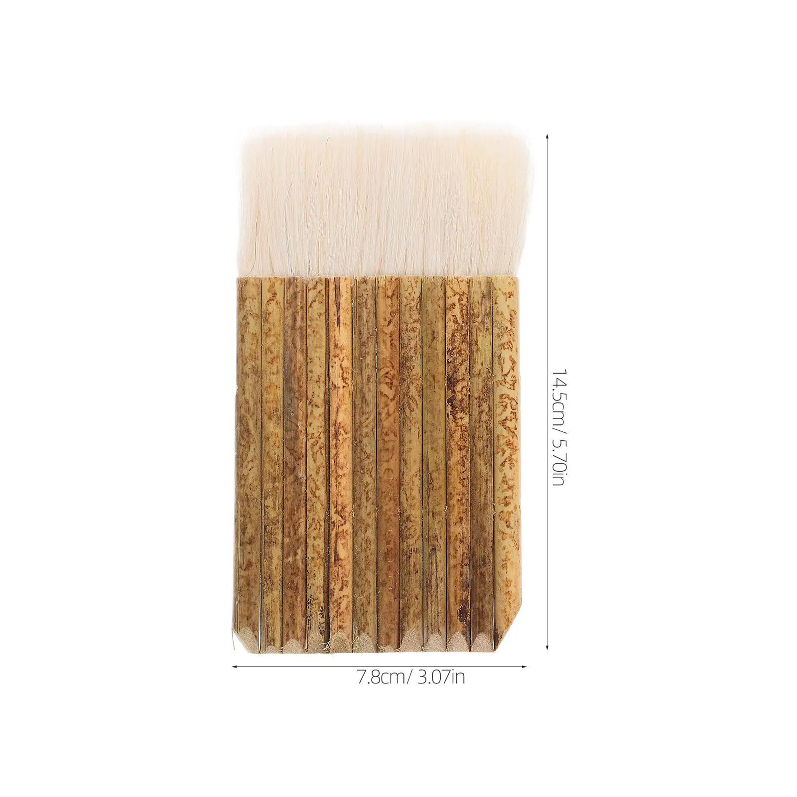 2Pcs Eco Bamboo Hake Brushes Soft Flexible Bristles for Watercolor Ink Calligraphy Sketching Pottery Acrylic Oil Painting Art