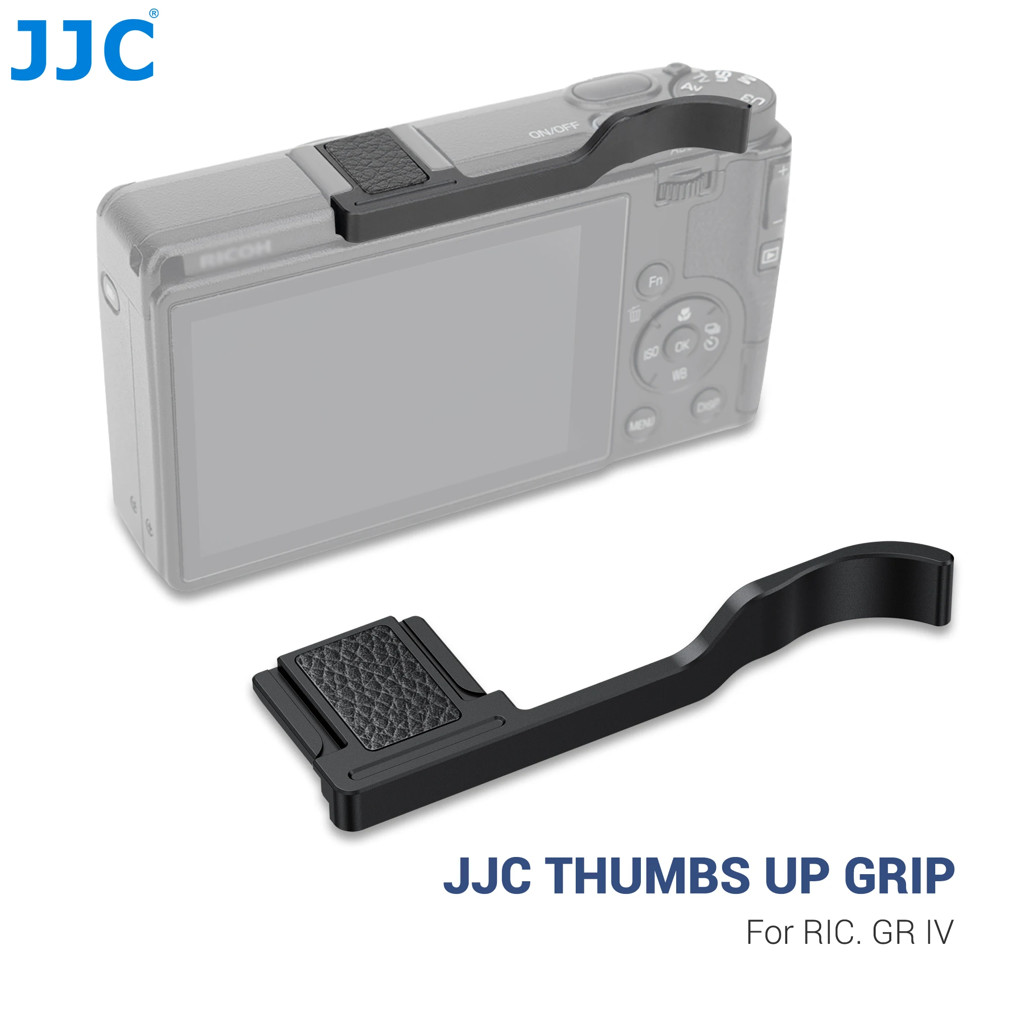 Zestaw akcesoriów JJC do Ricoh GR IV HDF GRIV GR4 Monochrome: Osłona obiektywu, filtr UV, folia ochronna na ekran, uchwyt na palec (Thumbs Up Grip) do Ricoh GR IV — zdjęcie produktu 4
