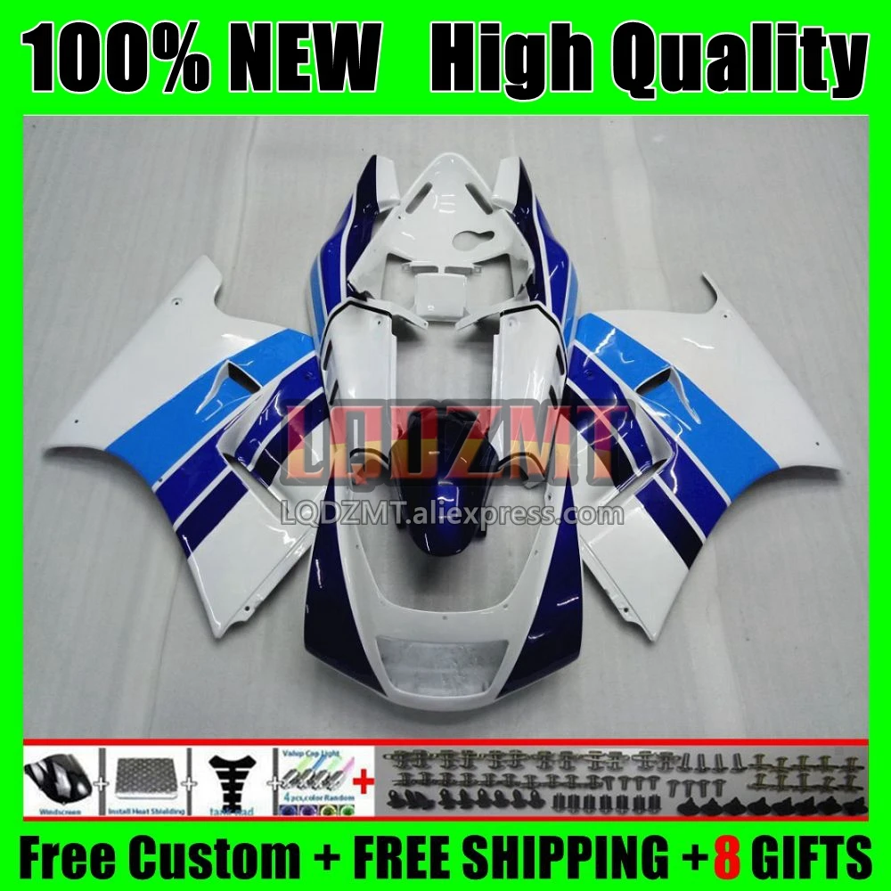 Bodys For SUZUKI SAPC VJ21 RGVT250 RGV250 White blue 88 89 8No.15 VJ 21 RGV-250 VJ-21 RGVT RGV 250 RGVT-250 1988 1989 Fairing