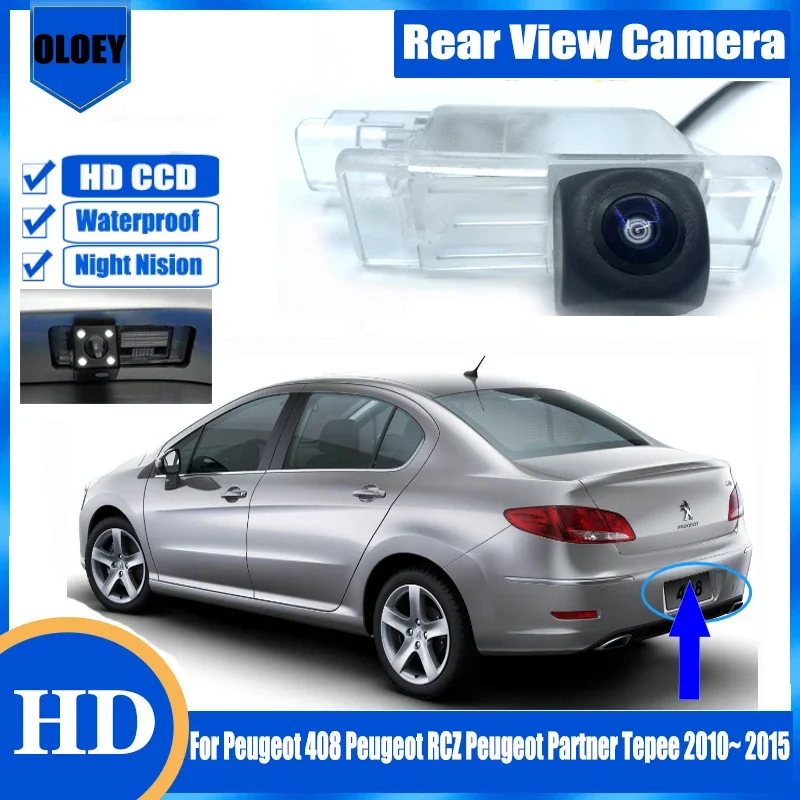 

Rear View Camera For Peugeot 408 Peugeot RCZ Peugeot Partner Tepee 2010~ 2015 Backup Parking Reverse Camera License Plate Camera