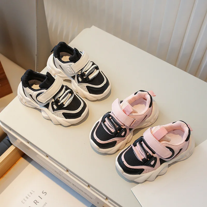 Sneakers per bambini autunnali nuove scarpe Casual Panda ragazzi e ragazze bambino fondo morbido scarpe da papà Mesh traspirante